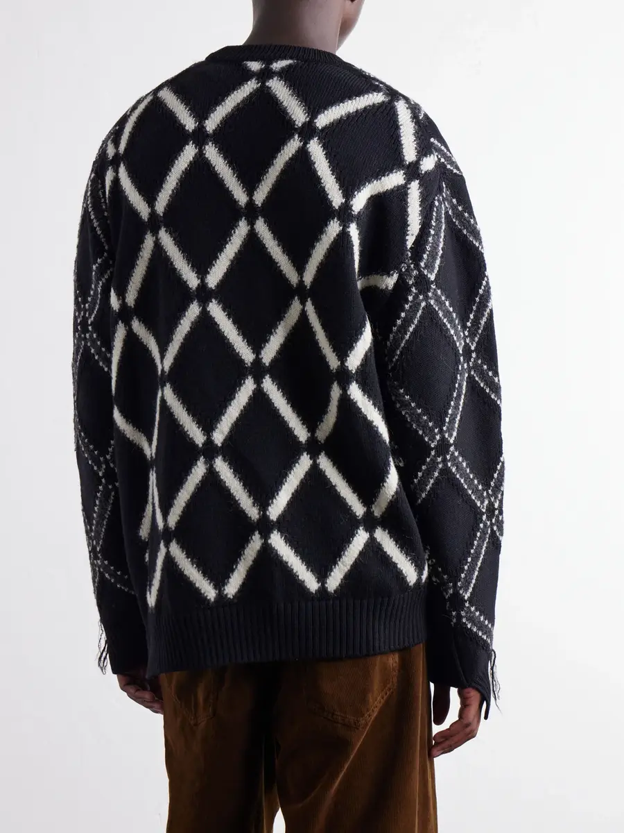 Junya Watanabe Intarsia Wool-Blend Sweater - Men | Thumbnail 4