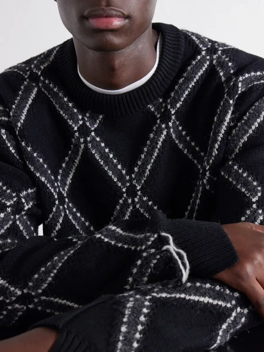 Junya Watanabe Intarsia Wool-Blend Sweater - Men | Thumbnail 5
