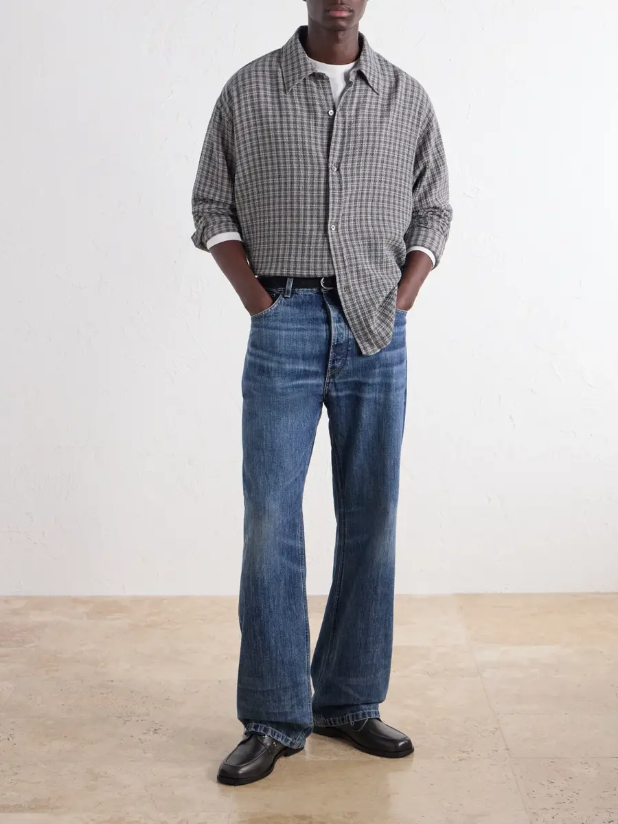 mfpen Vacation Checked Cotton and Wool-Blend Seersucker Shirt - Men | Thumbnail 2
