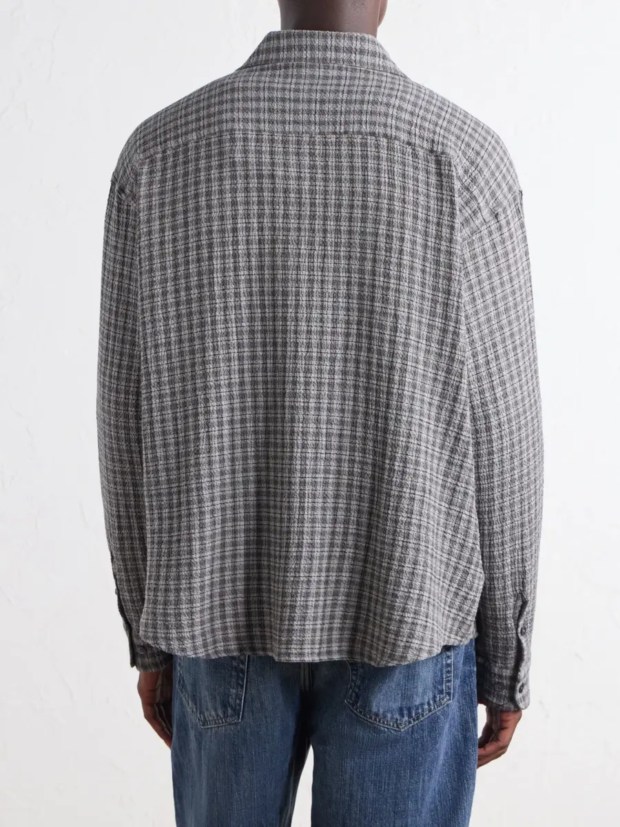 mfpen Vacation Checked Cotton and Wool-Blend Seersucker Shirt - Men | Thumbnail 4