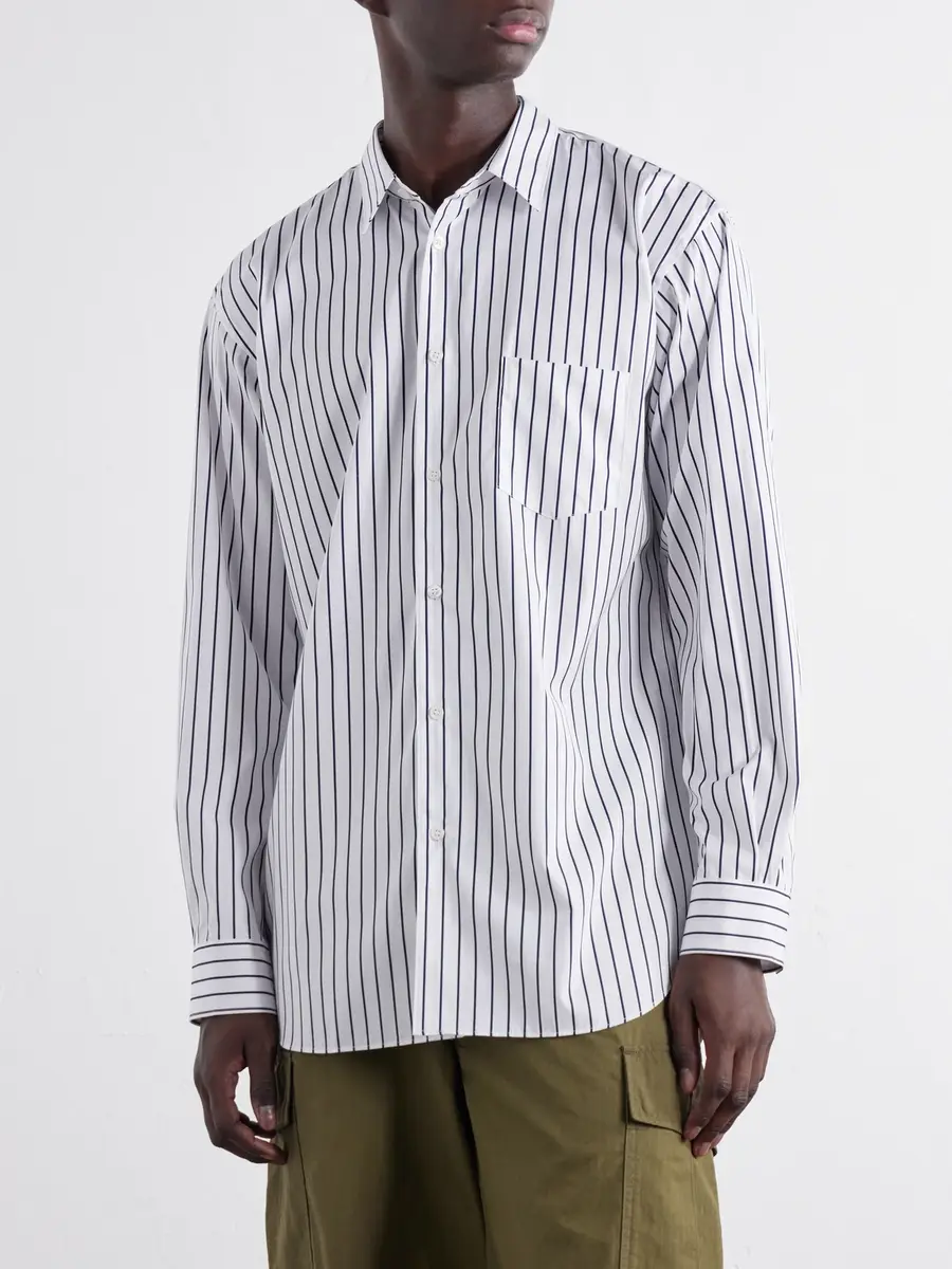 Comme des Garçons SHIRT Striped Cotton-Poplin Shirt - Men | Thumbnail 3 Comme des Garçons SHIRT Striped Cotton-Poplin Shirt - Men | Thumbnail 3