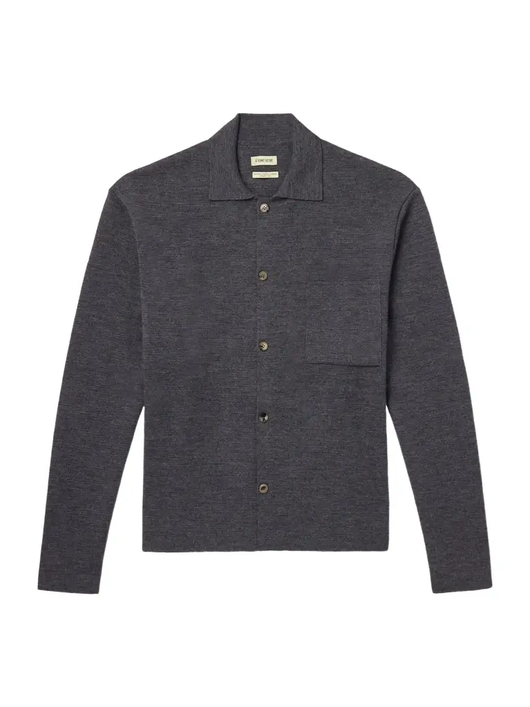 Milano Stitch Merino Wool Cardigan - Men Milano Stitch Merino Wool Cardigan - Men