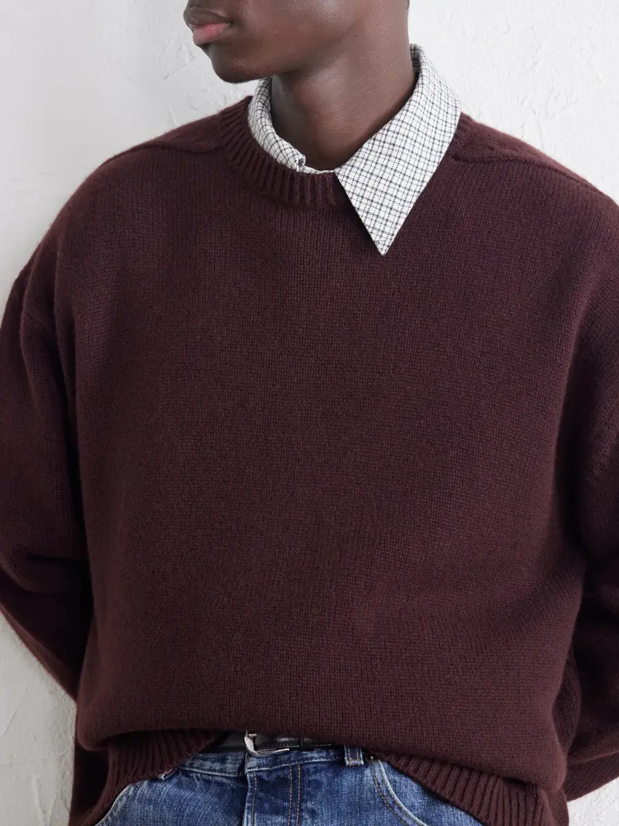 Studio Nicholson Hemyl Oversized Wool Sweater - Men | Thumbnail 5 Studio Nicholson Hemyl Oversized Wool Sweater - Men | Thumbnail 5