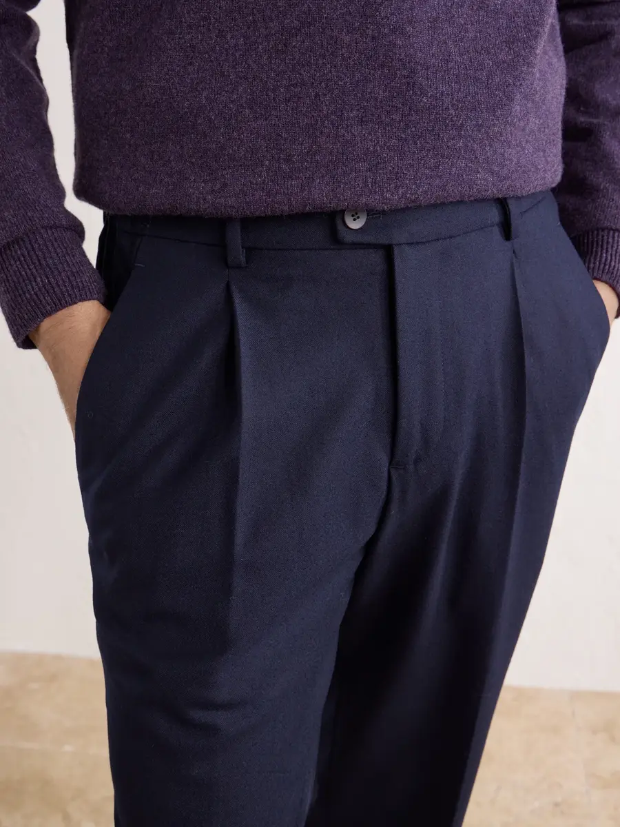 Thom Sweeney Straight-Leg Pleated Virgin Wool-Blend Chinos - Men | Thumbnail 5 Thom Sweeney Straight-Leg Pleated Virgin Wool-Blend Chinos - Men | Thumbnail 5