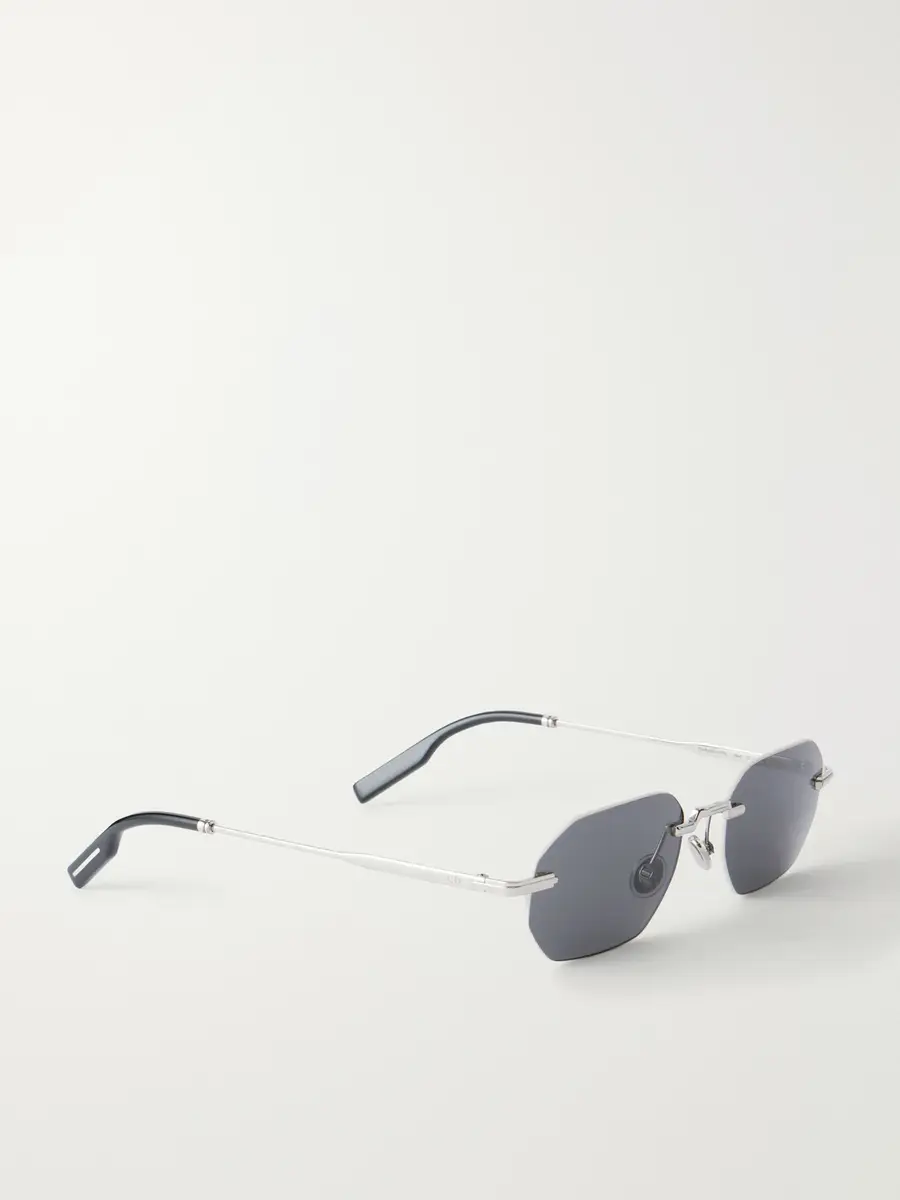 DIOR Eyewear DiorBlackSuit S19U Square-Frame Silver-Tone Metal Sunglasses - Men | Thumbnail 4