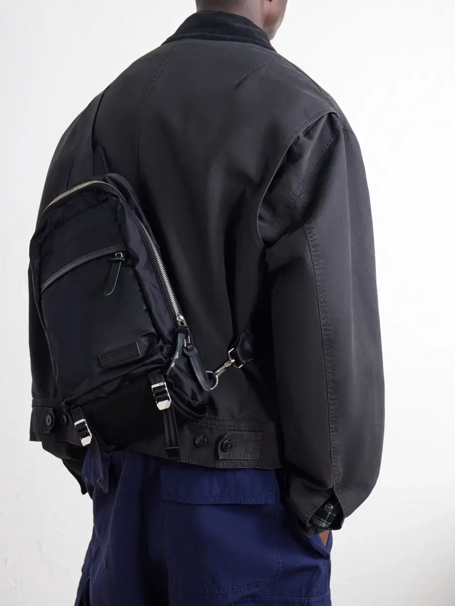 Master-Piece Lightning Leather-Trimmed Shell Sling Backpack - Men | Thumbnail 3 Master-Piece Lightning Leather-Trimmed Shell Sling Backpack - Men | Thumbnail 3