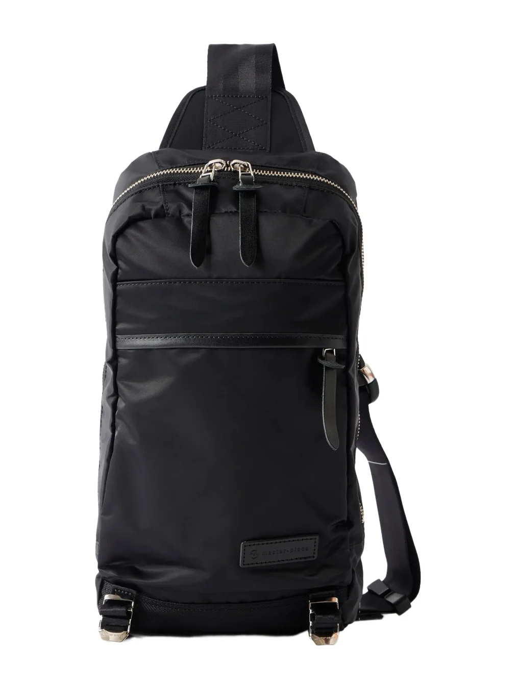 Master-Piece Lightning Leather-Trimmed Shell Sling Backpack - Men