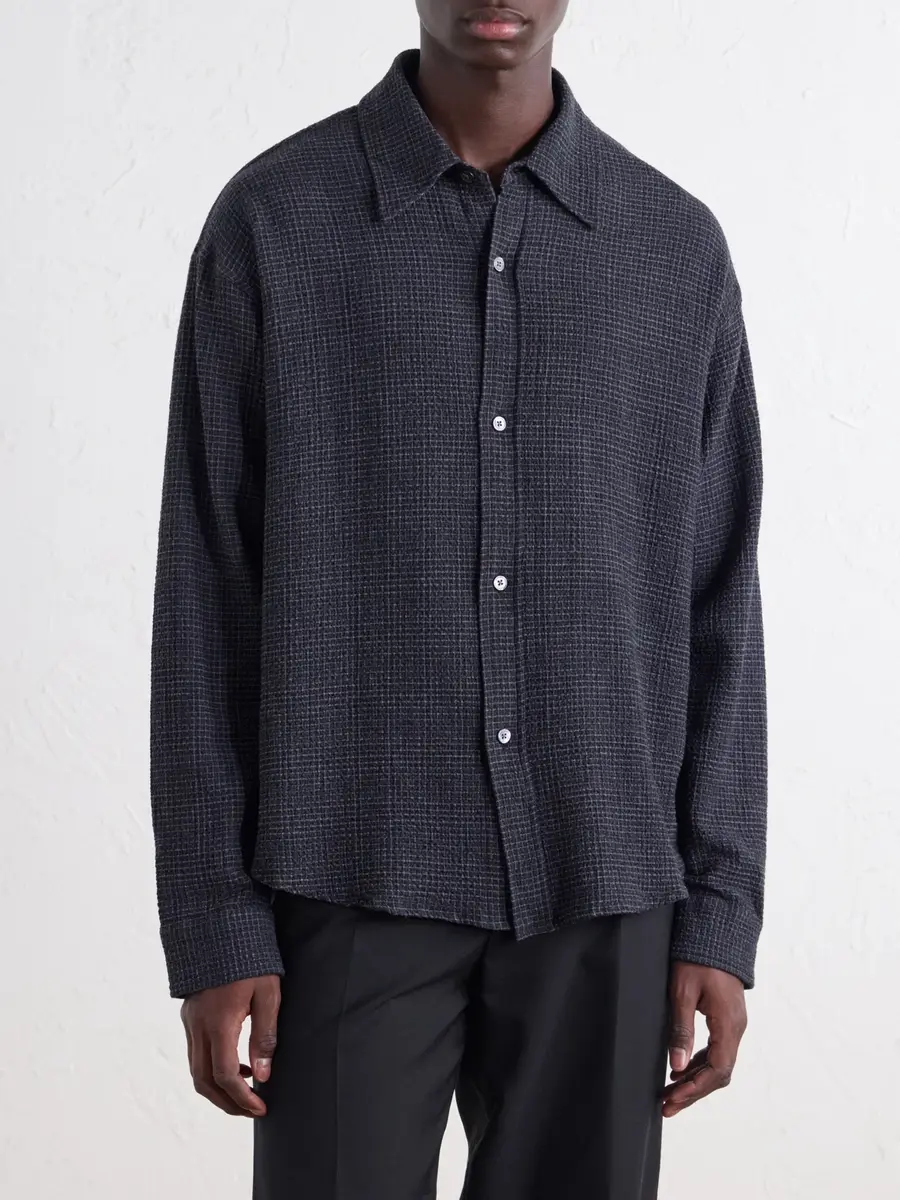 mfpen Vacation Checked Cotton and Wool-Blend Seersucker Shirt - Men | Thumbnail 3