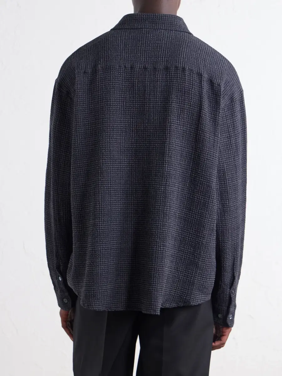 mfpen Vacation Checked Cotton and Wool-Blend Seersucker Shirt - Men | Thumbnail 4