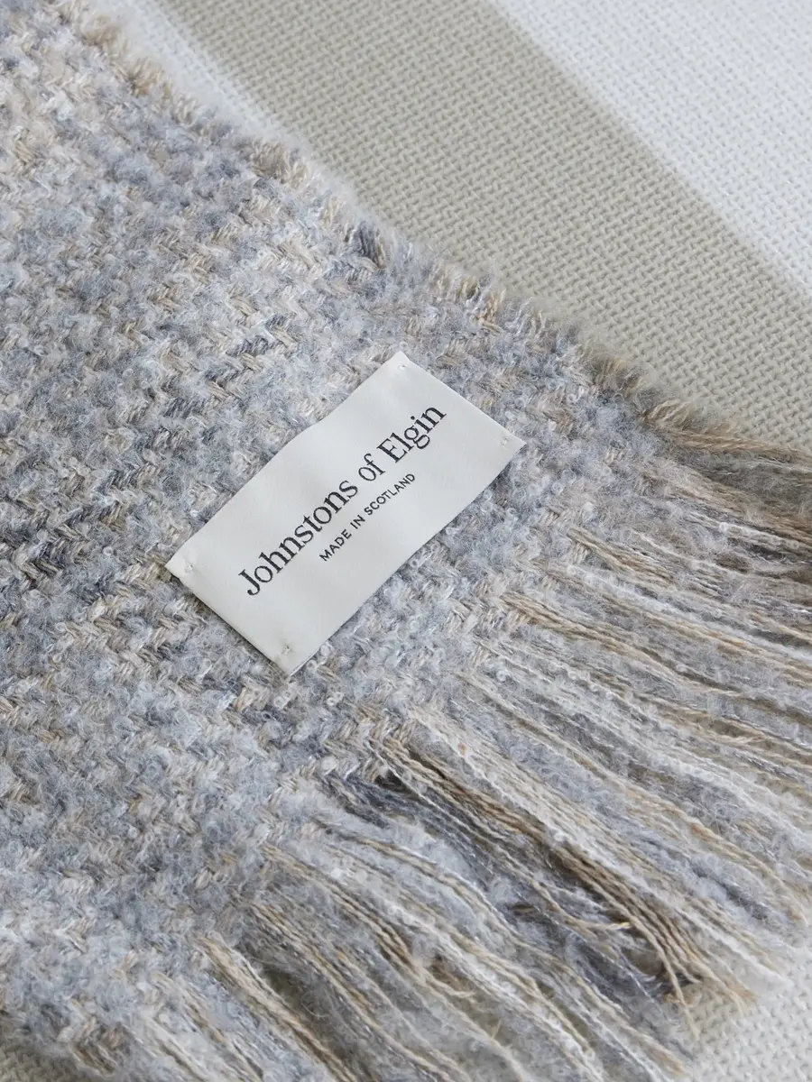 Johnstons of Elgin Luxury Texture Checked Cashmere, Silk and Alpaca Wool-Blend Throw - Men | Thumbnail 3 Johnstons of Elgin Luxury Texture Checked Cashmere, Silk and Alpaca Wool-Blend Throw - Men | Thumbnail 3
