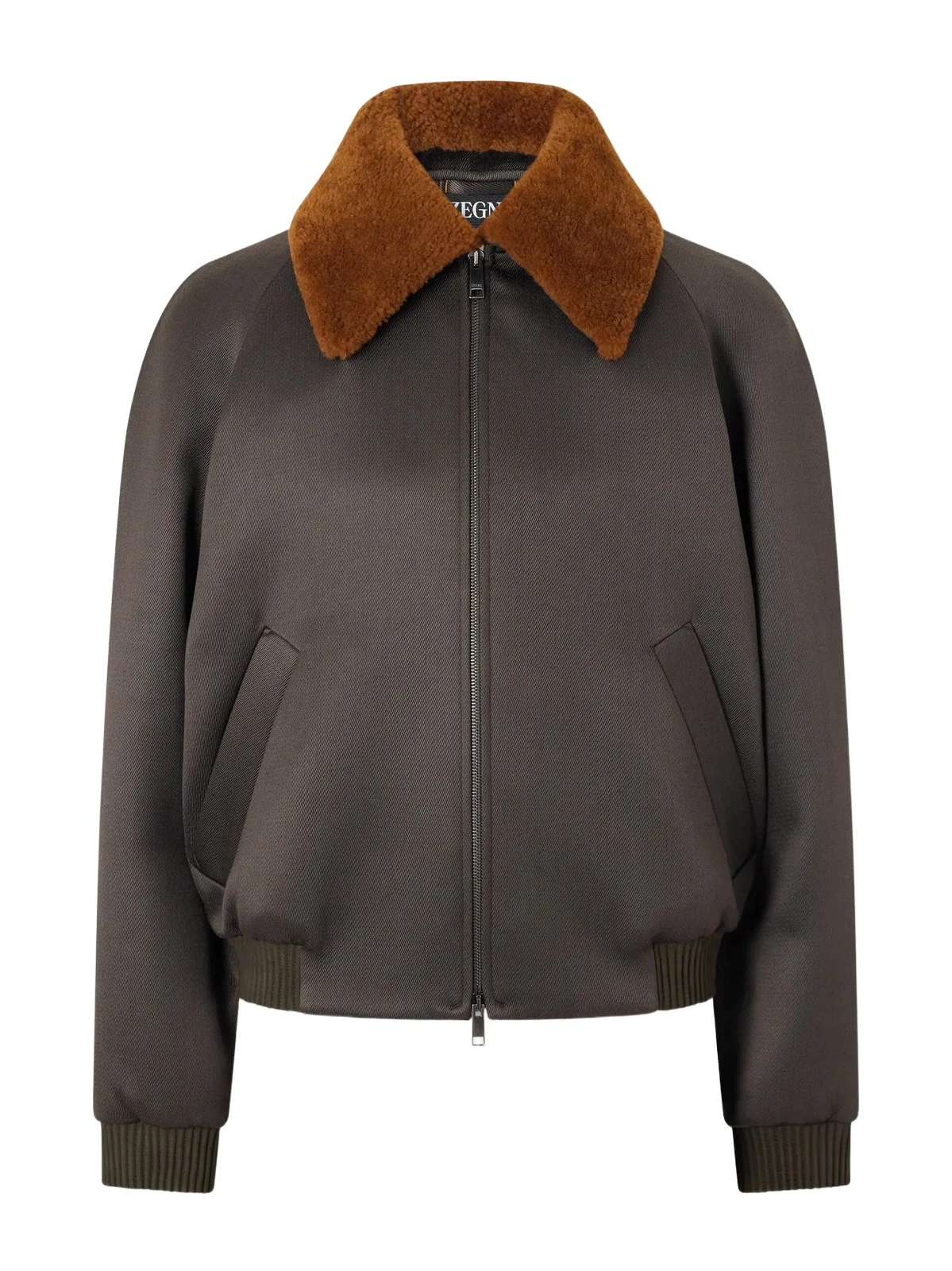 Shearling-Trimmed Wool and Silk-Blend Twill Blouson Jacket - Men