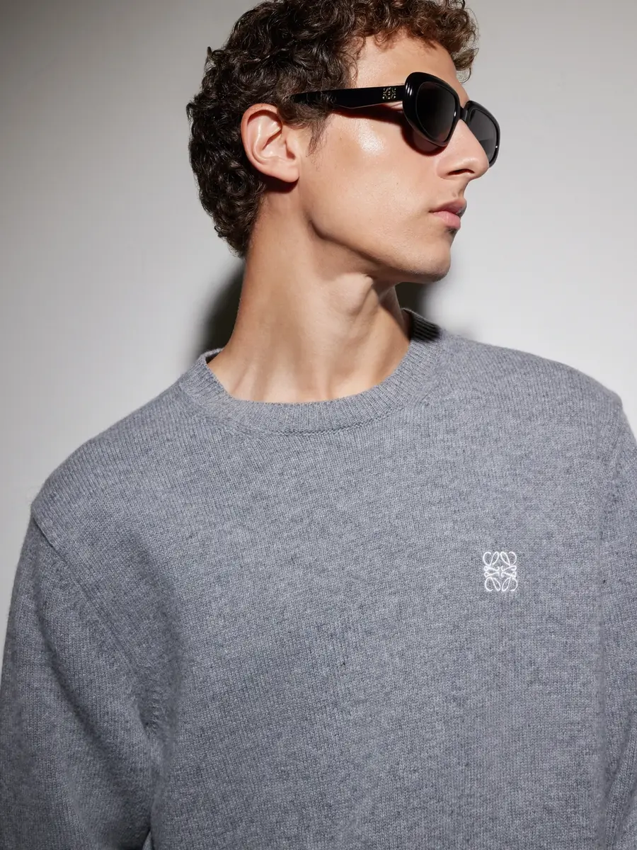 Loewe Anagram Round-Frame Acetate Sunglasses - Men | Thumbnail 2