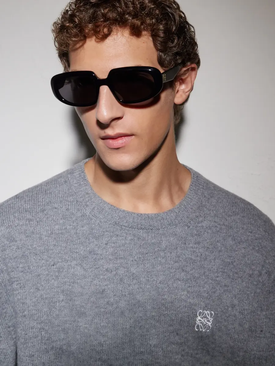 Loewe Anagram Round-Frame Acetate Sunglasses - Men | Thumbnail 5