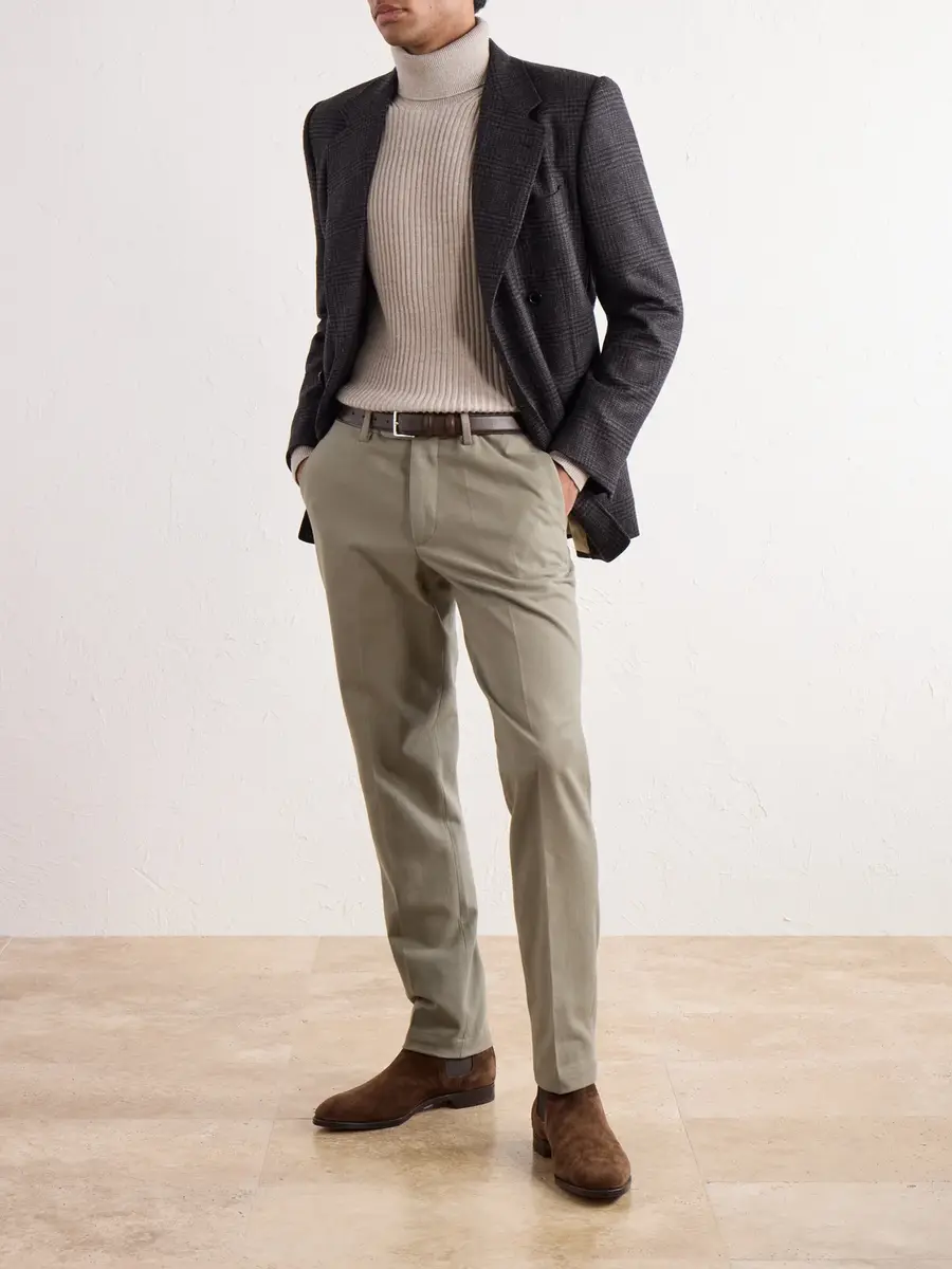 Thom Sweeney Straight-Leg Cotton-Twill Trousers - Men | Thumbnail 2 Thom Sweeney Straight-Leg Cotton-Twill Trousers - Men | Thumbnail 2