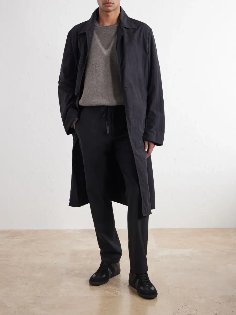 Maison Margiela Straight-Leg Drawstring Virgin Wool Trousers - Men | Thumbnail 2 Maison Margiela Straight-Leg Drawstring Virgin Wool Trousers - Men | Thumbnail 2
