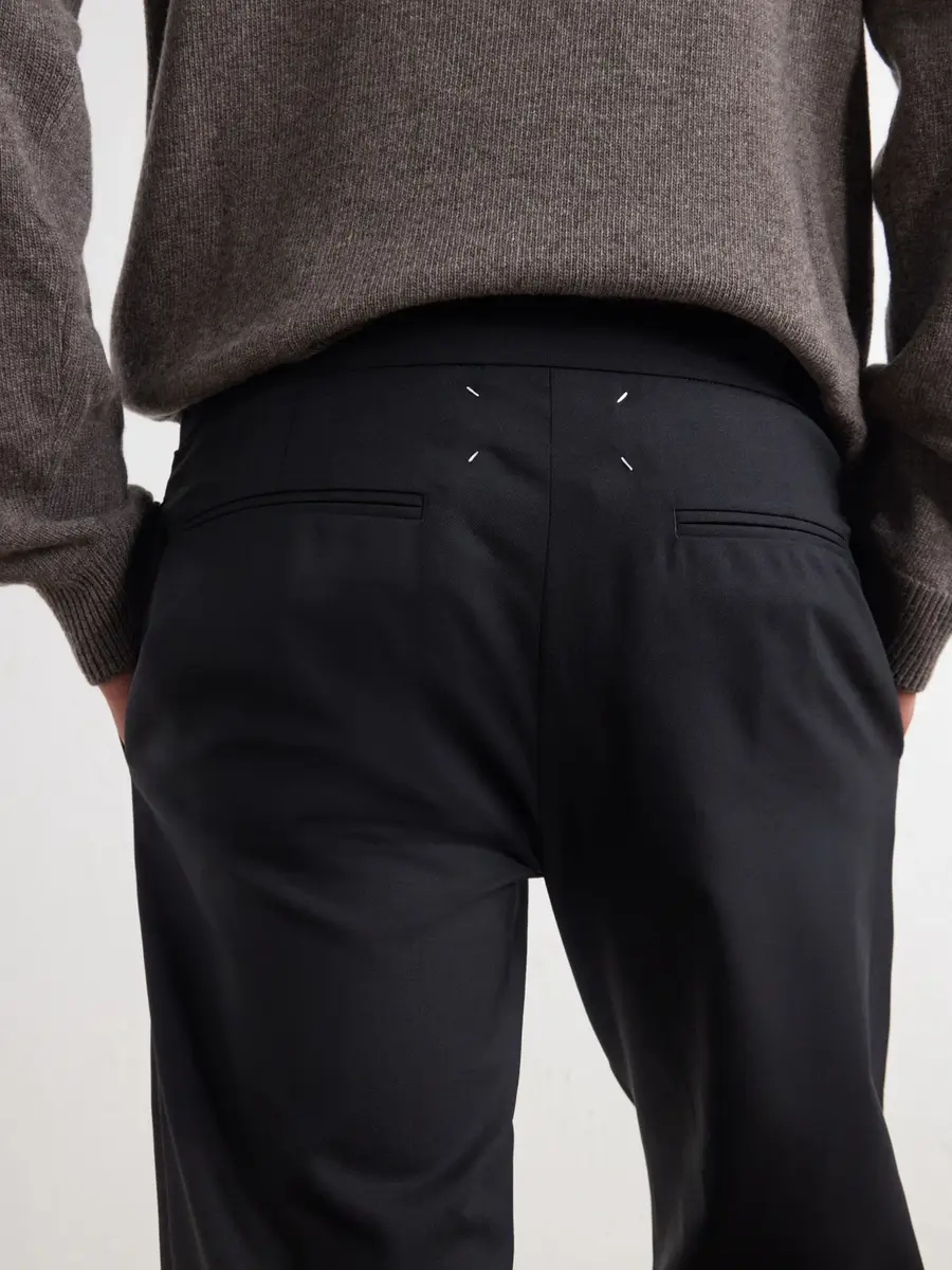 Maison Margiela Straight-Leg Drawstring Virgin Wool Trousers - Men | Thumbnail 5 Maison Margiela Straight-Leg Drawstring Virgin Wool Trousers - Men | Thumbnail 5