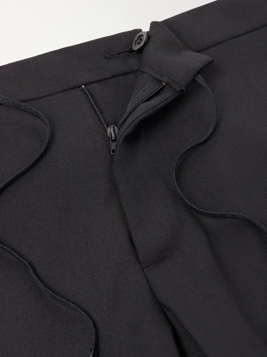 Maison Margiela Straight-Leg Drawstring Virgin Wool Trousers - Men | Thumbnail 6 Maison Margiela Straight-Leg Drawstring Virgin Wool Trousers - Men | Thumbnail 6