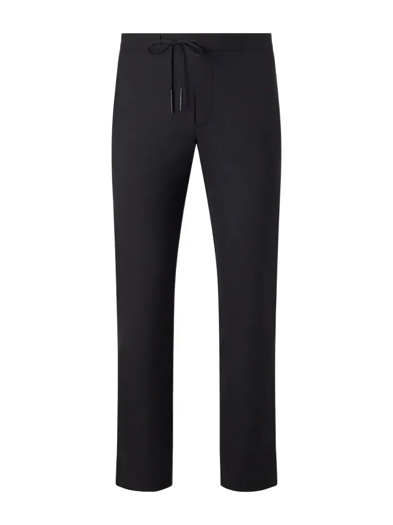 Straight-Leg Drawstring Virgin Wool Trousers - Men Straight-Leg Drawstring Virgin Wool Trousers - Men