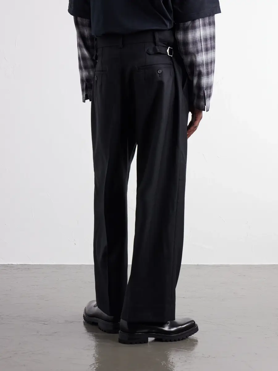 COMME des GARCONS HOMME Wide-Leg Pleated Wool Trousers - Men | Thumbnail 4 COMME des GARCONS HOMME Wide-Leg Pleated Wool Trousers - Men | Thumbnail 4