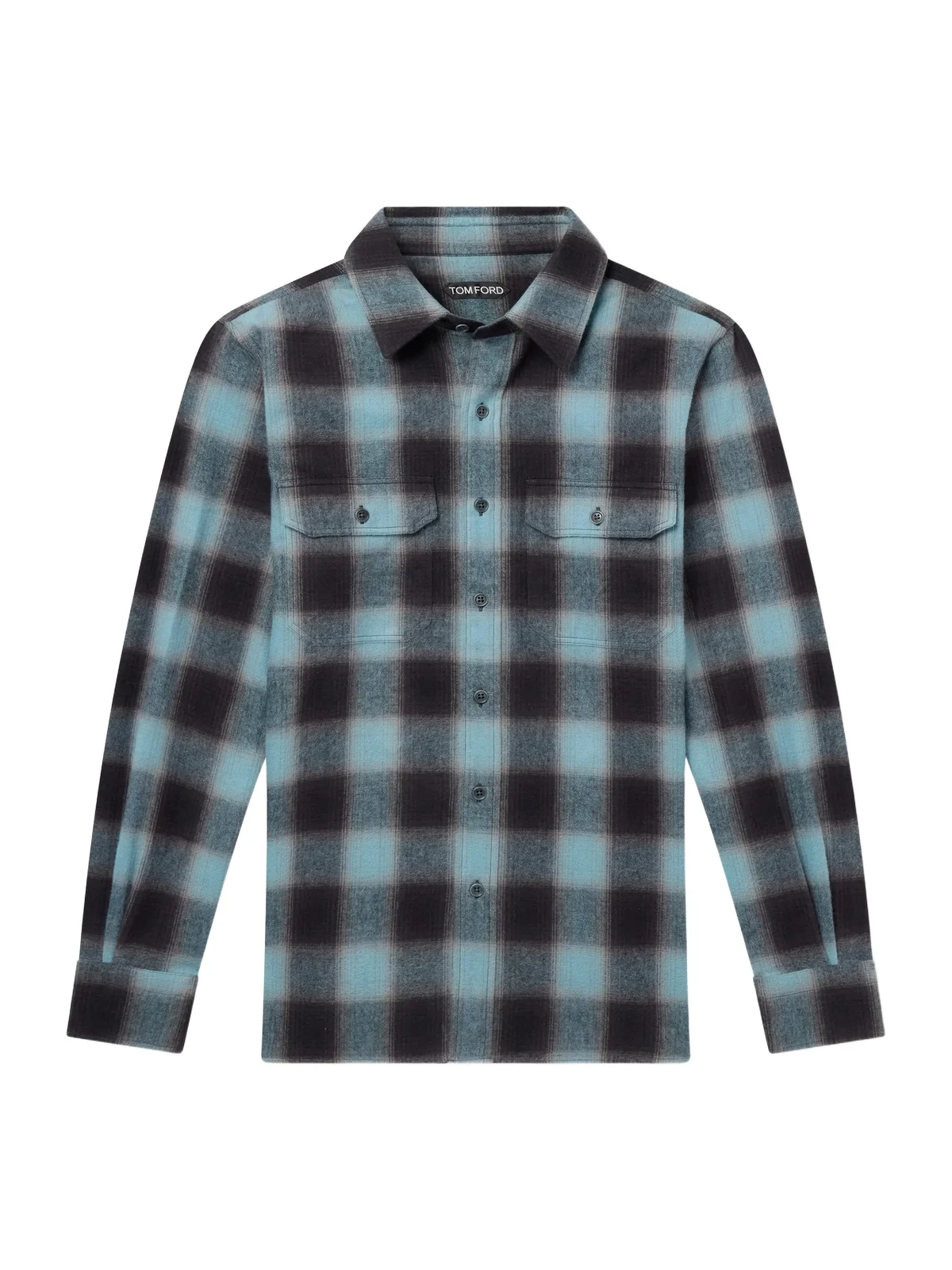 Tom Ford Checked Cotton-Flannel Shirt - Men