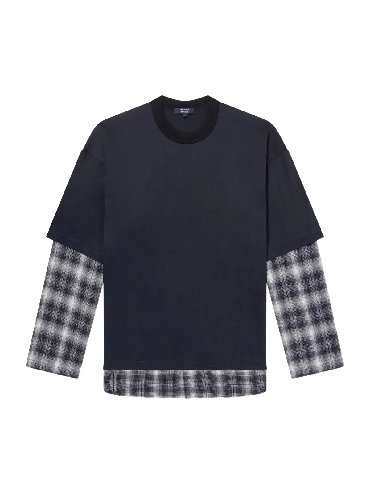 COMME des GARCONS HOMME Checked Layered Cotton T-Shirt - Men
