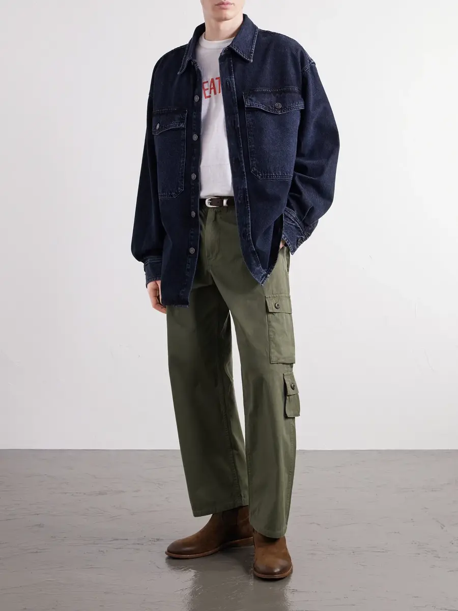 Human Made Straight-Leg Logo-Appliquéd Cotton Cargo Trousers - Men | Thumbnail 2 Human Made Straight-Leg Logo-Appliquéd Cotton Cargo Trousers - Men | Thumbnail 2