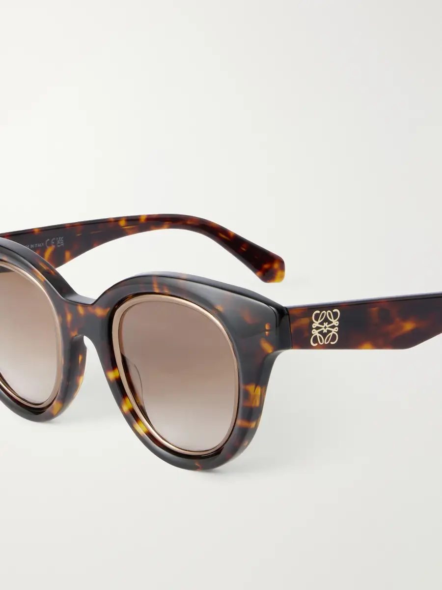 Loewe Anagram Havana Round-Frame Tortoiseshell Acetate Sunglasses - Men | Thumbnail 3 Loewe Anagram Havana Round-Frame Tortoiseshell Acetate Sunglasses - Men | Thumbnail 3