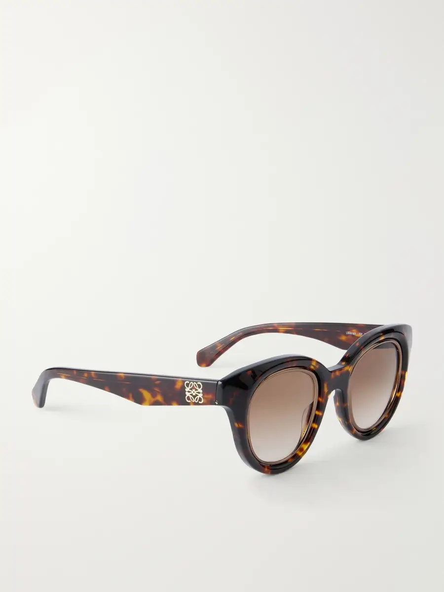 Loewe Anagram Havana Round-Frame Tortoiseshell Acetate Sunglasses - Men | Thumbnail 4 Loewe Anagram Havana Round-Frame Tortoiseshell Acetate Sunglasses - Men | Thumbnail 4