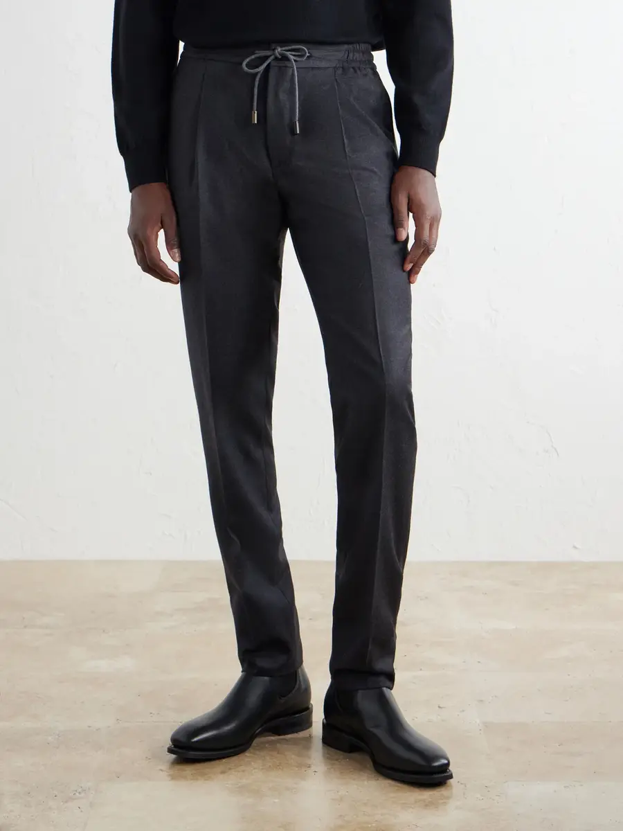 Slowear Incotex Tapered Wool Drawstring Trousers - Men | Thumbnail 3 Slowear Incotex Tapered Wool Drawstring Trousers - Men | Thumbnail 3