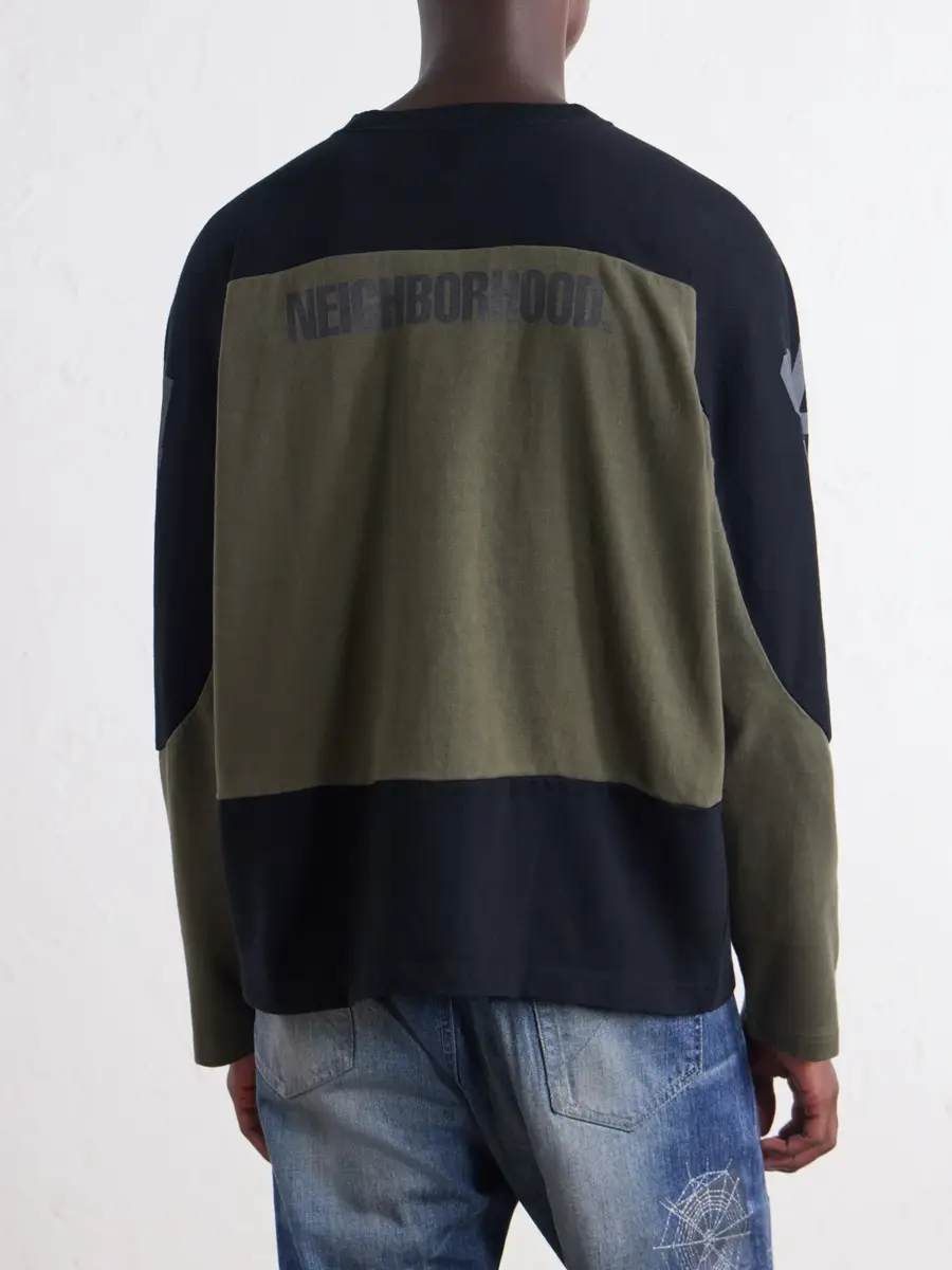 Neighborhood Hockey Logo-Appliqué Panelled Cotton-Jersey T-Shirt - Men | Thumbnail 4 Neighborhood Hockey Logo-Appliqué Panelled Cotton-Jersey T-Shirt - Men | Thumbnail 4