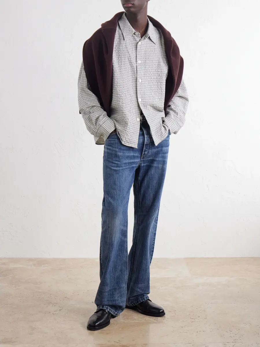 Studio Nicholson Checked Cotton-Blend Shirt - Men | Thumbnail 2 Studio Nicholson Checked Cotton-Blend Shirt - Men | Thumbnail 2