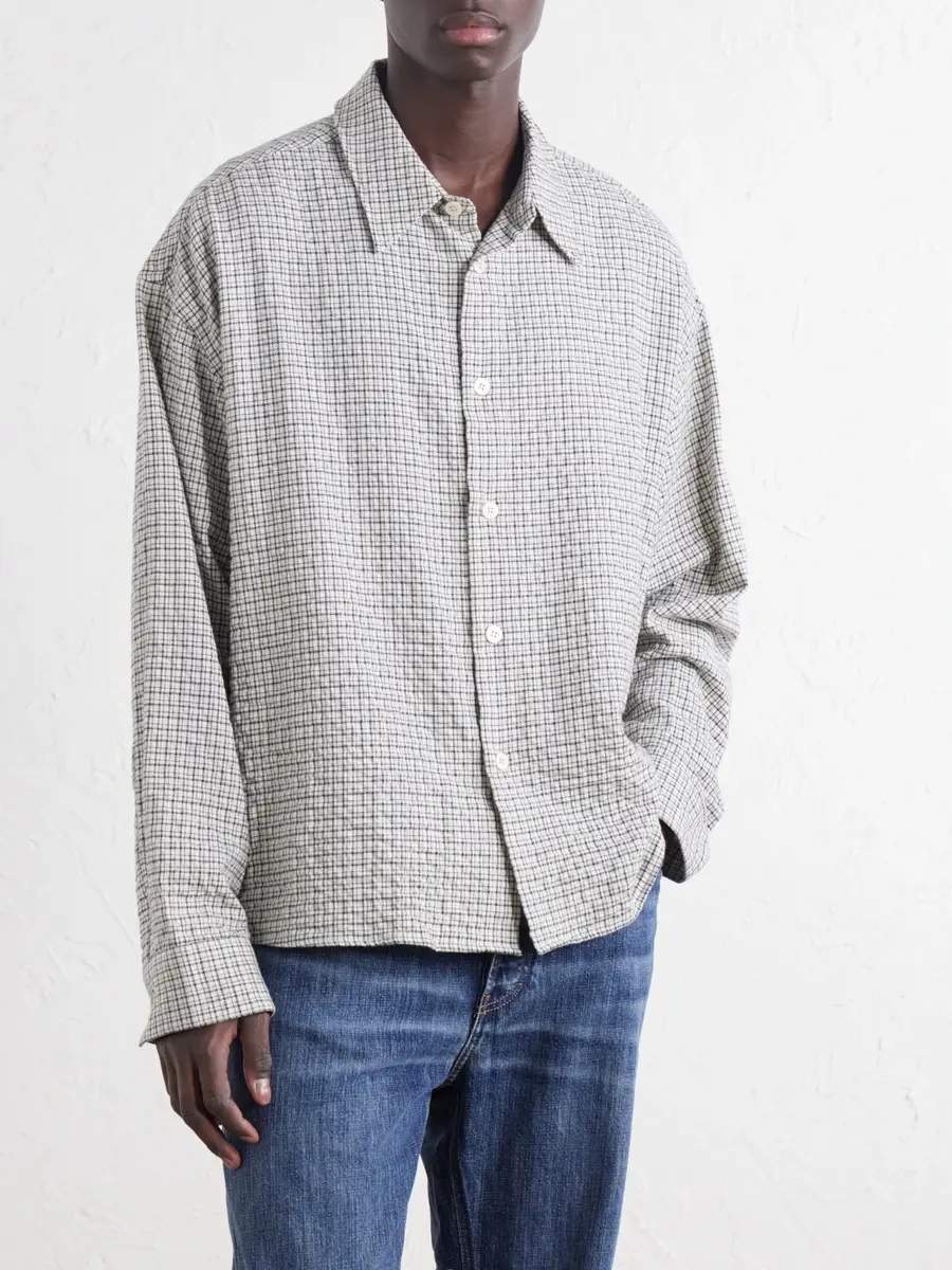 Studio Nicholson Checked Cotton-Blend Shirt - Men | Thumbnail 3 Studio Nicholson Checked Cotton-Blend Shirt - Men | Thumbnail 3