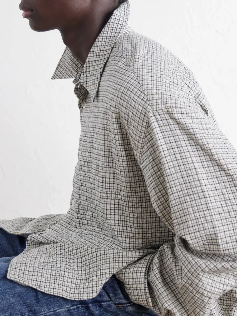 Studio Nicholson Checked Cotton-Blend Shirt - Men | Thumbnail 5 Studio Nicholson Checked Cotton-Blend Shirt - Men | Thumbnail 5
