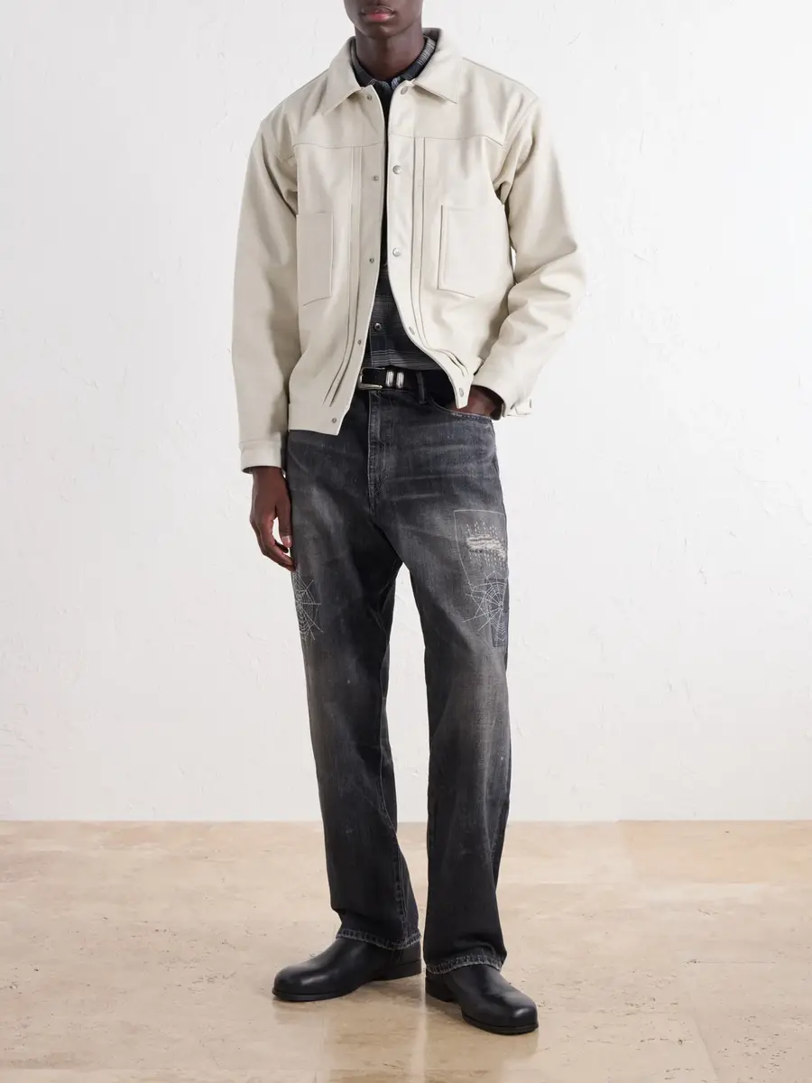 Neighborhood Savage Straight-Leg Distressed Embroidered Jeans - Men | Thumbnail 2 Neighborhood Savage Straight-Leg Distressed Embroidered Jeans - Men | Thumbnail 2