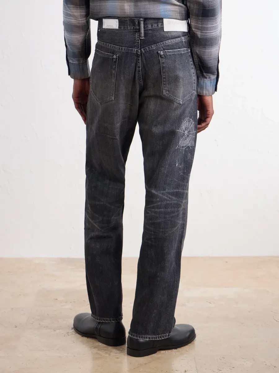 Neighborhood Savage Straight-Leg Distressed Embroidered Jeans - Men | Thumbnail 4 Neighborhood Savage Straight-Leg Distressed Embroidered Jeans - Men | Thumbnail 4