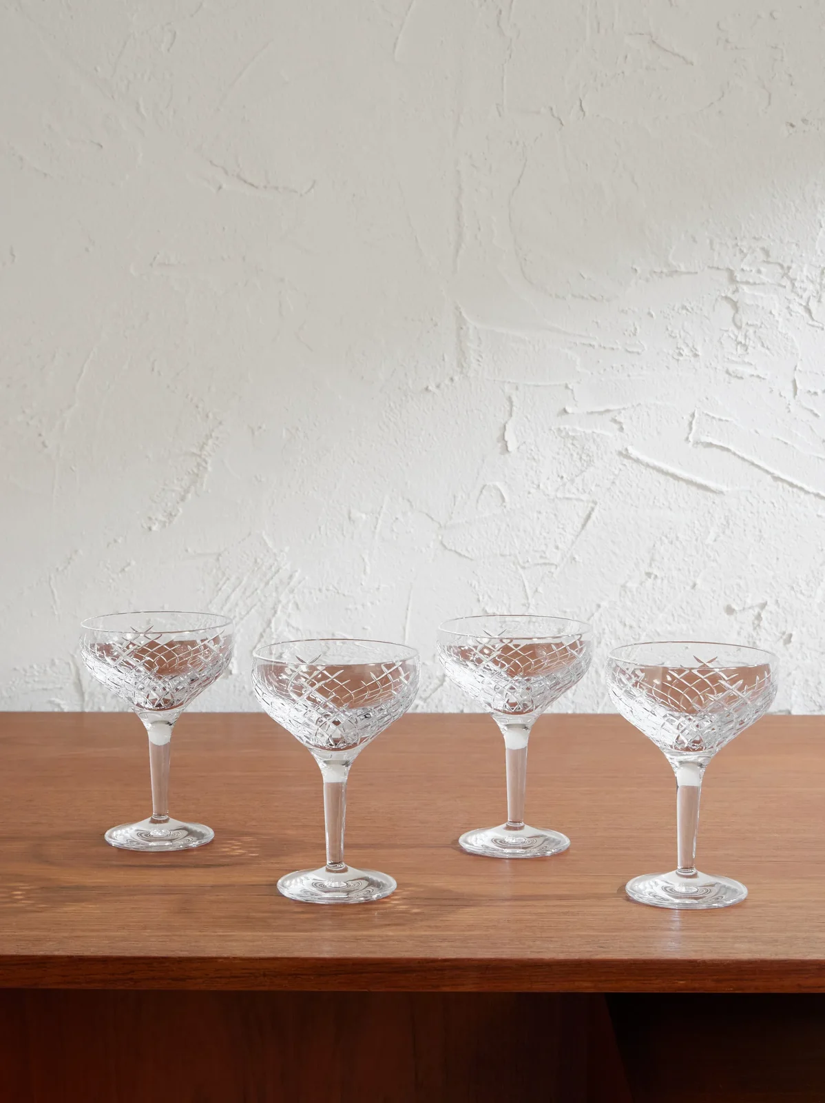 Soho Home Barwell Set of Four Crystal Champagne Glasses - Men