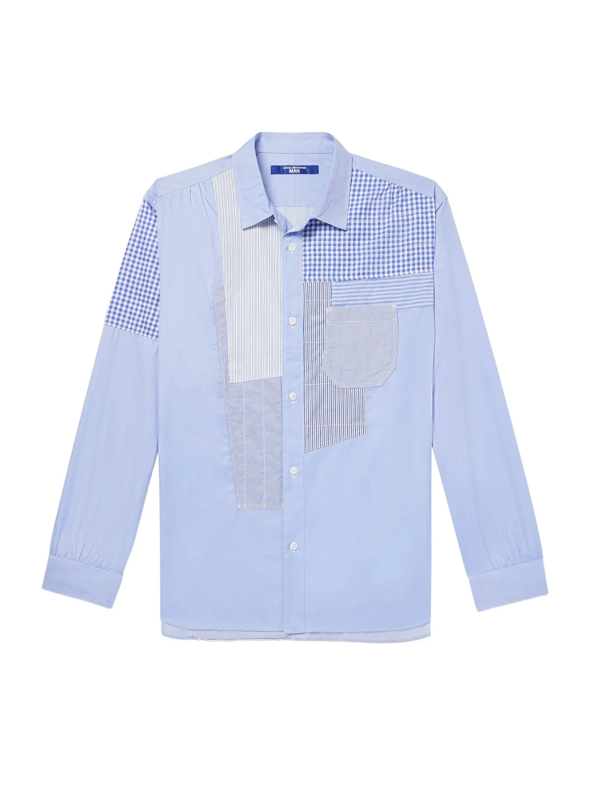 Patchwork Cotton-Poplin Shirt - Men Patchwork Cotton-Poplin Shirt - Men