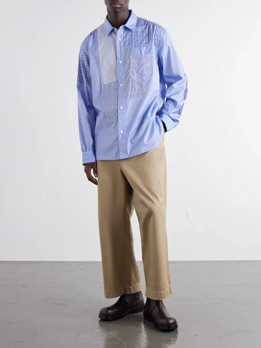 Junya Watanabe Straight-Leg Garment-Dyed Cotton-Gabardine Trousers - Men | Thumbnail 2