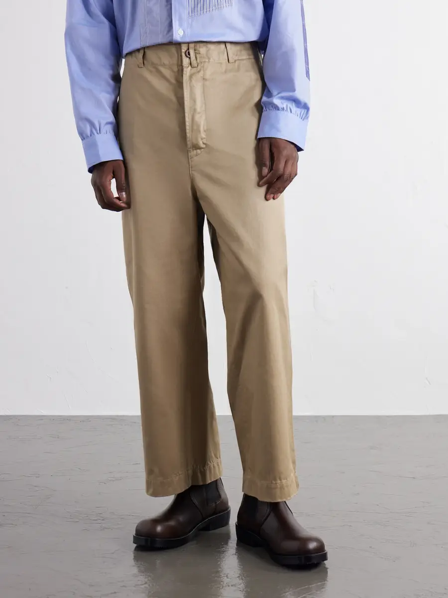 Junya Watanabe Straight-Leg Garment-Dyed Cotton-Gabardine Trousers - Men | Thumbnail 3