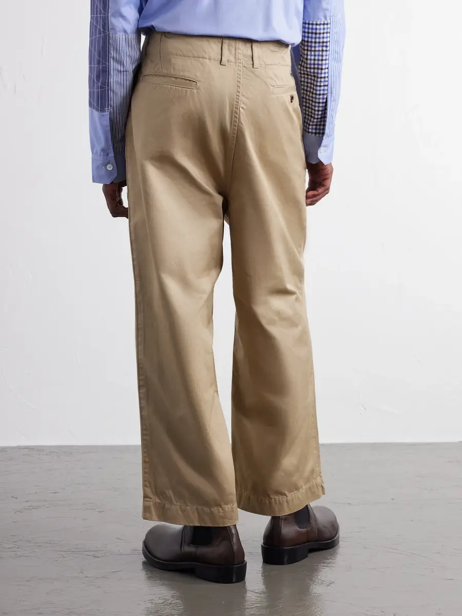 Junya Watanabe Straight-Leg Garment-Dyed Cotton-Gabardine Trousers - Men | Thumbnail 4