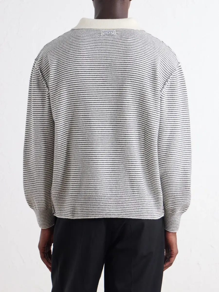 mfpen Charming Striped Wool Polo Sweater - Men | Thumbnail 4 mfpen Charming Striped Wool Polo Sweater - Men | Thumbnail 4