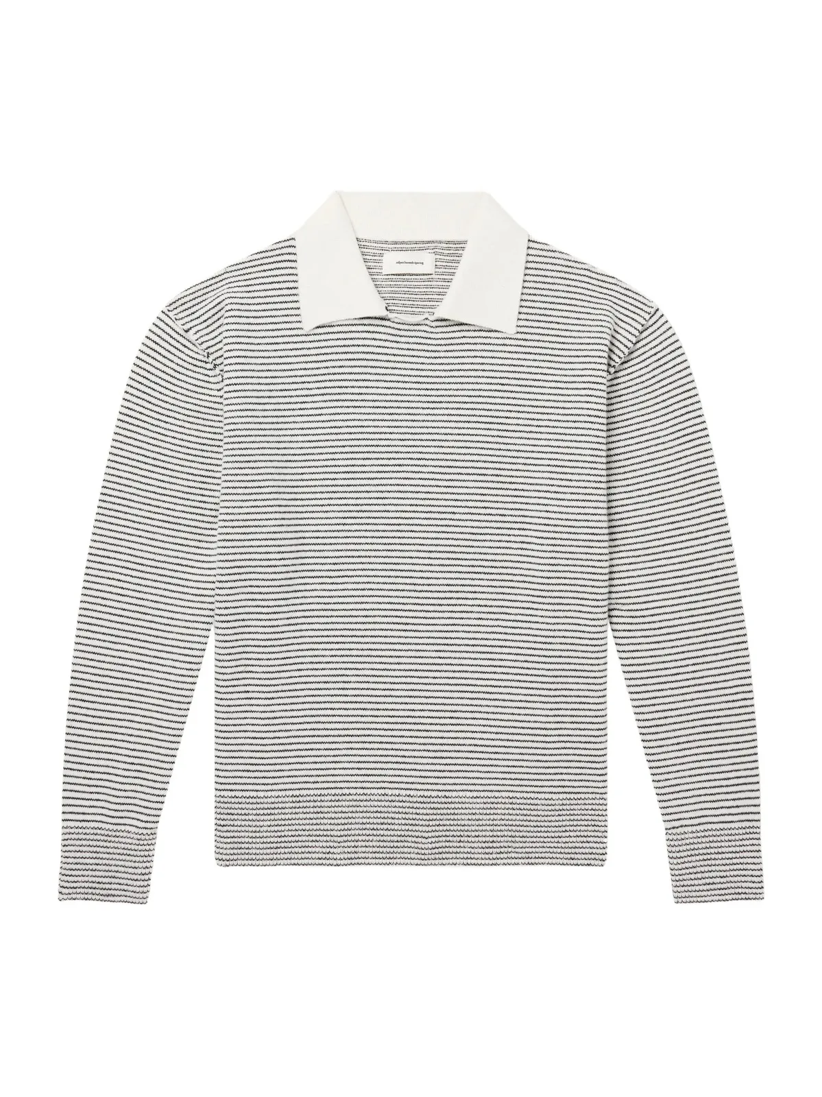mfpen Charming Striped Wool Polo Sweater - Men