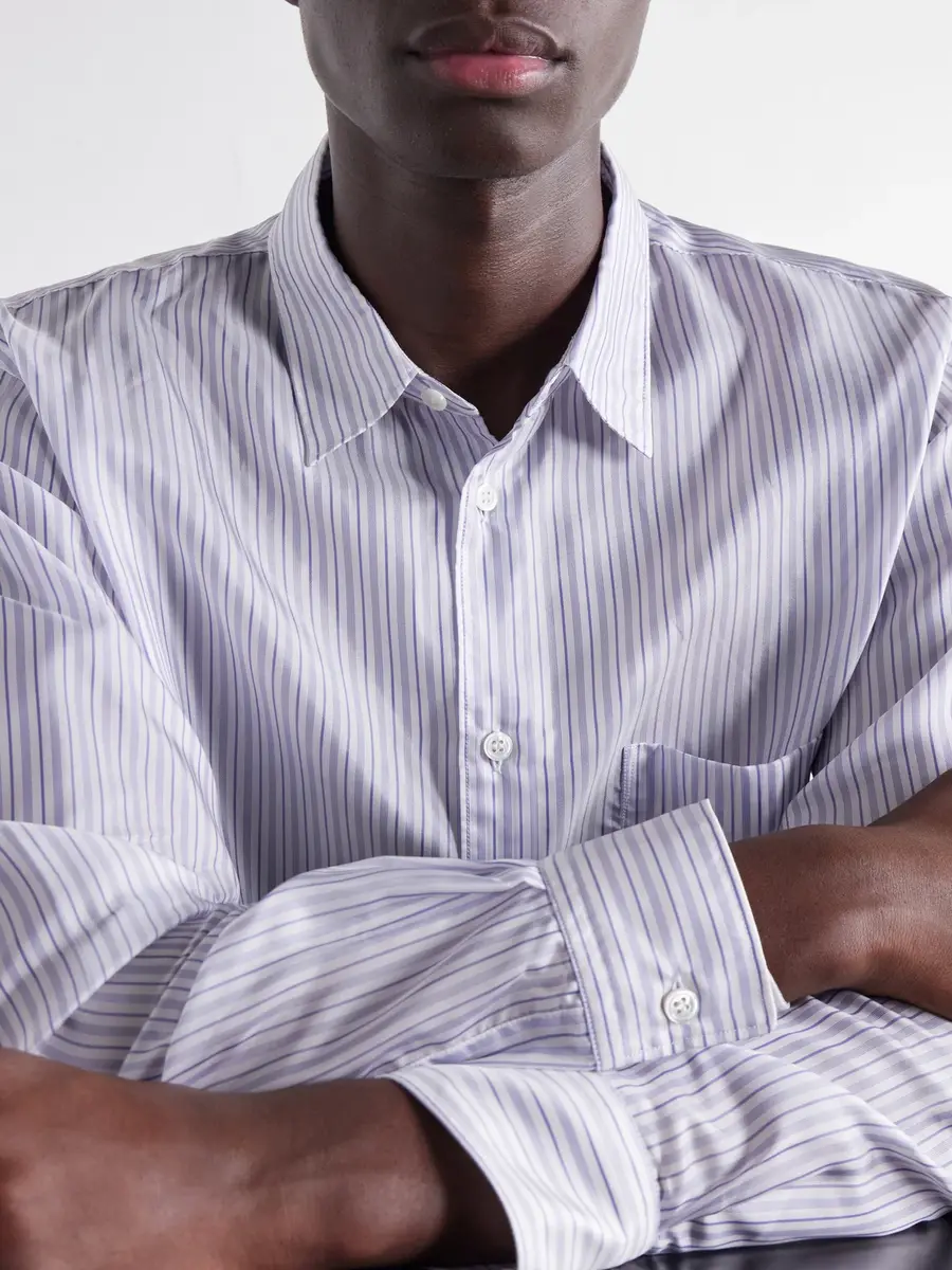 Comme des Garçons SHIRT Striped Satin Shirt - Men | Thumbnail 5 Comme des Garçons SHIRT Striped Satin Shirt - Men | Thumbnail 5