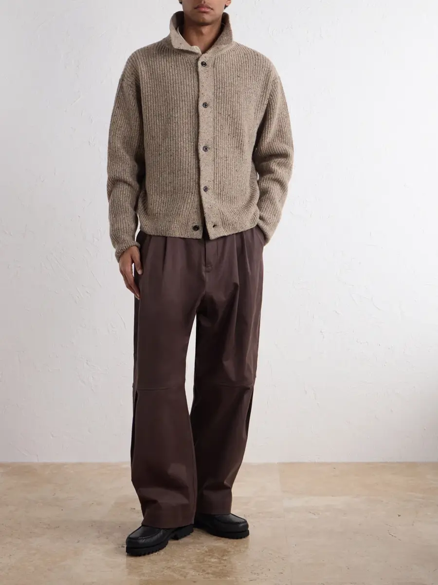 SAGE NATION Wiral Ribbed-Knit Wool Cardigan - Men | Thumbnail 2 SAGE NATION Wiral Ribbed-Knit Wool Cardigan - Men | Thumbnail 2