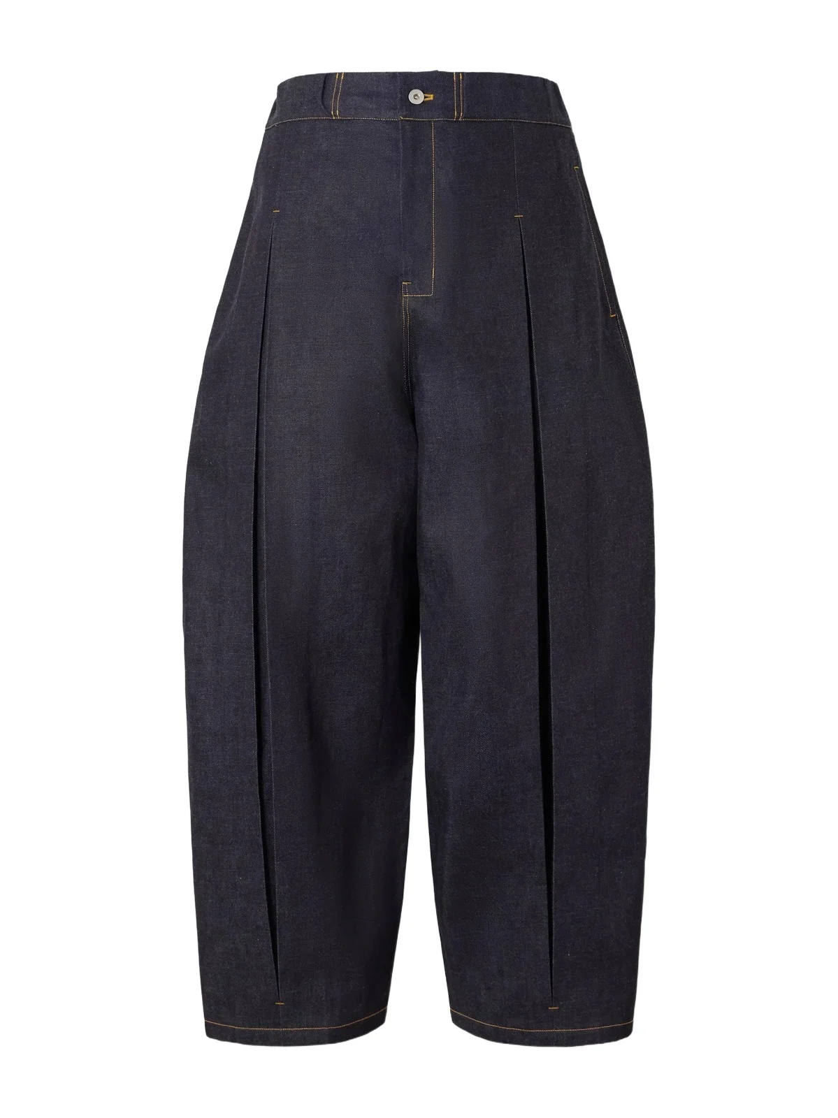 Barrel-Leg Pleated Jeans - Men