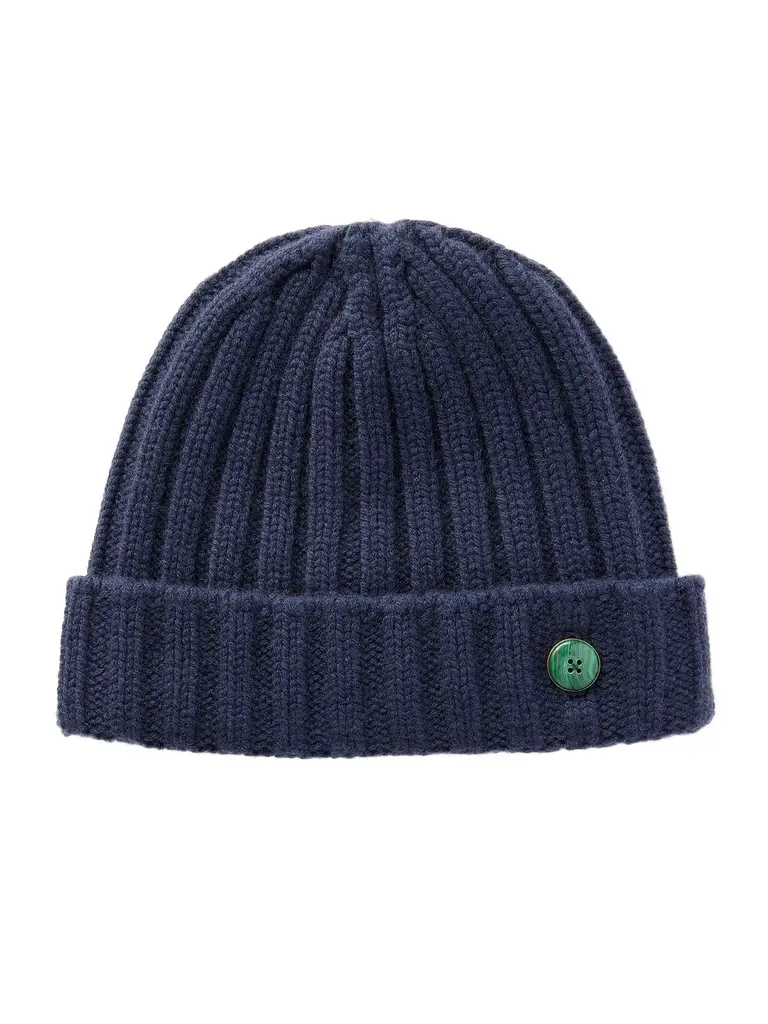 God’s True Cashmere Malachite-Embellished Ribbed Cashmere Beanie - Men