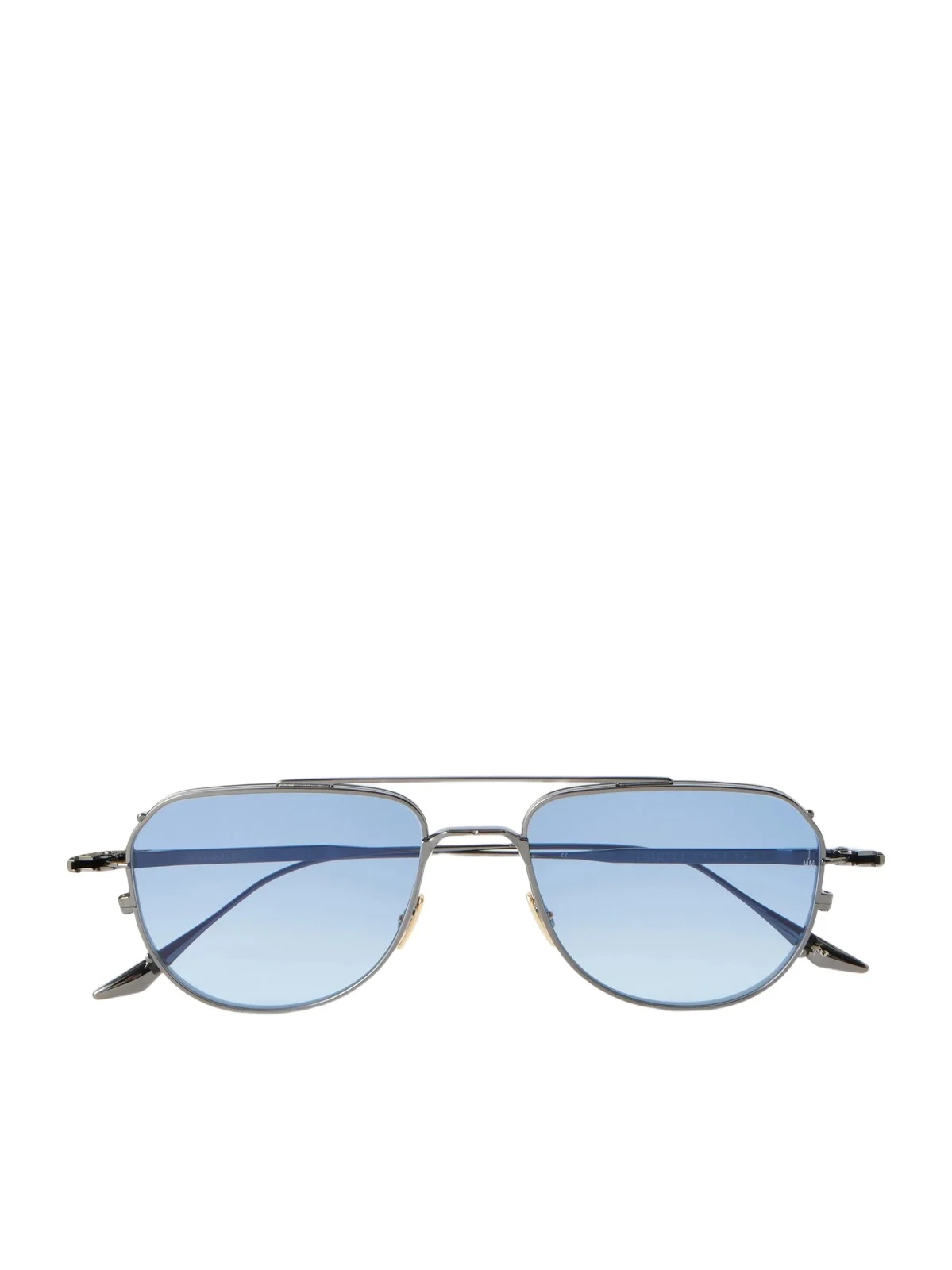 Cendrars Double-Bridge Aviator-Style Silver-Tone Titanium Sunglasses - Men Cendrars Double-Bridge Aviator-Style Silver-Tone Titanium Sunglasses - Men