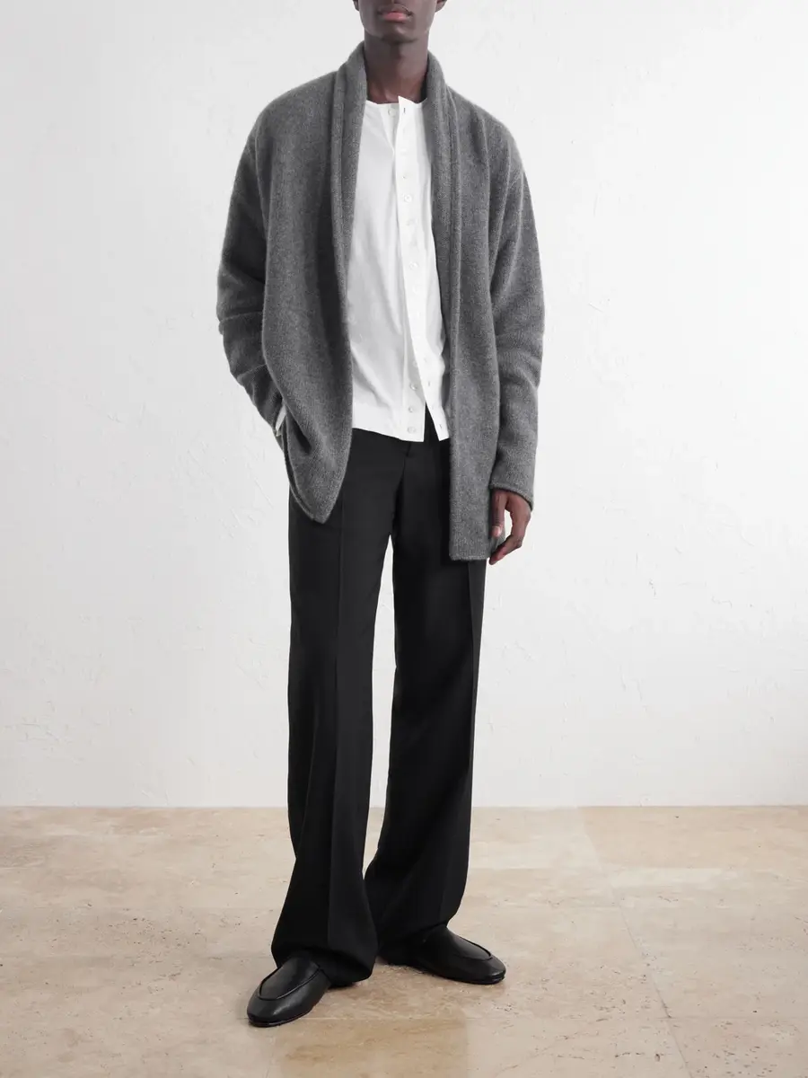 The Elder Statesman Shawl-Collar Cashmere Cardigan - Men | Thumbnail 2
