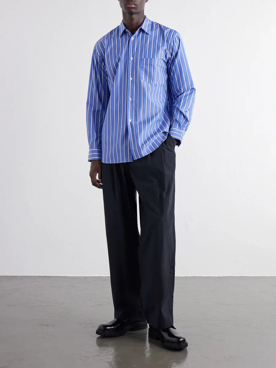 Comme des Garçons SHIRT Striped Cotton-Poplin Shirt - Men | Thumbnail 2 Comme des Garçons SHIRT Striped Cotton-Poplin Shirt - Men | Thumbnail 2