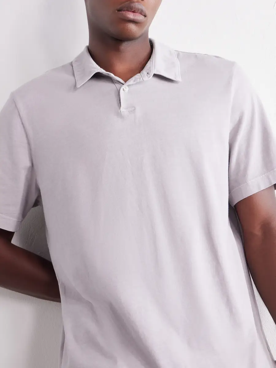 James Perse Slim-Fit Supima Cotton-Jersey Polo Shirt - Men | Thumbnail 5 James Perse Slim-Fit Supima Cotton-Jersey Polo Shirt - Men | Thumbnail 5